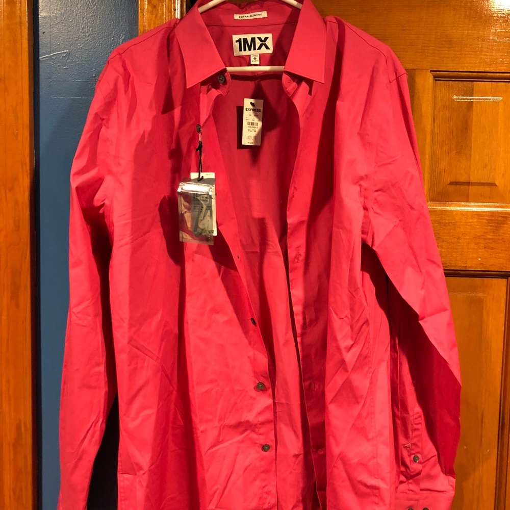 Express 1MX Button Down Dress Shirt